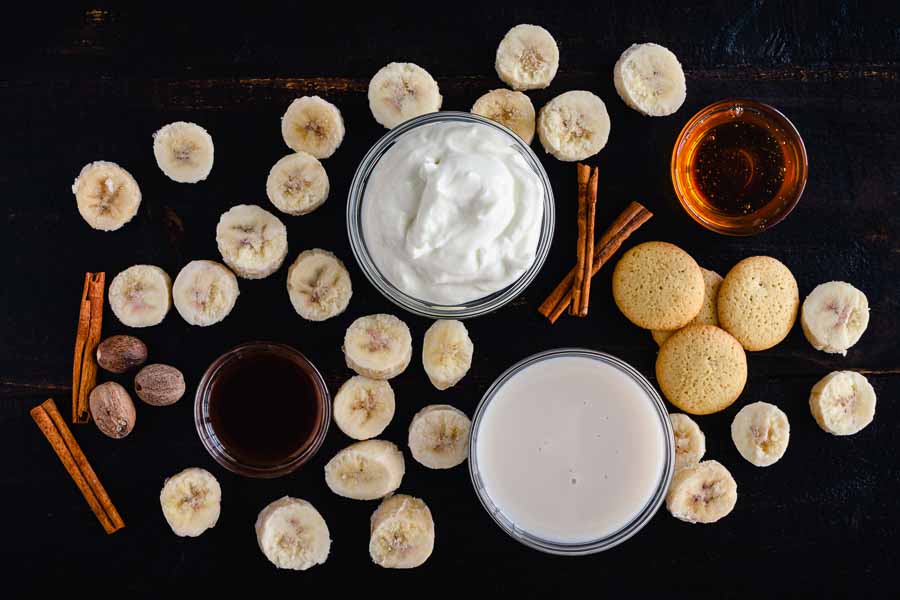 Healthy Banana Cream Pie Smoothie Ingredients