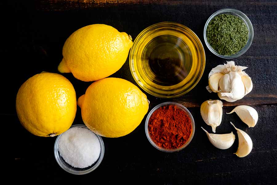 Lemon Garlic Marinade Ingredients