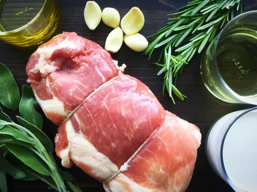 Pork Loin with Wine and Herb Gravy Ingredients