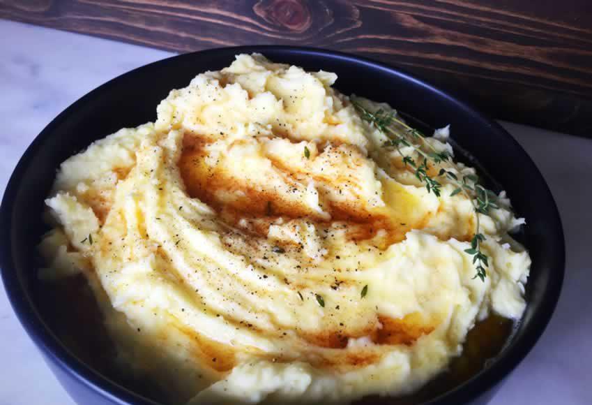 Mashed Potatoes with Thyme Infused Brown Butter