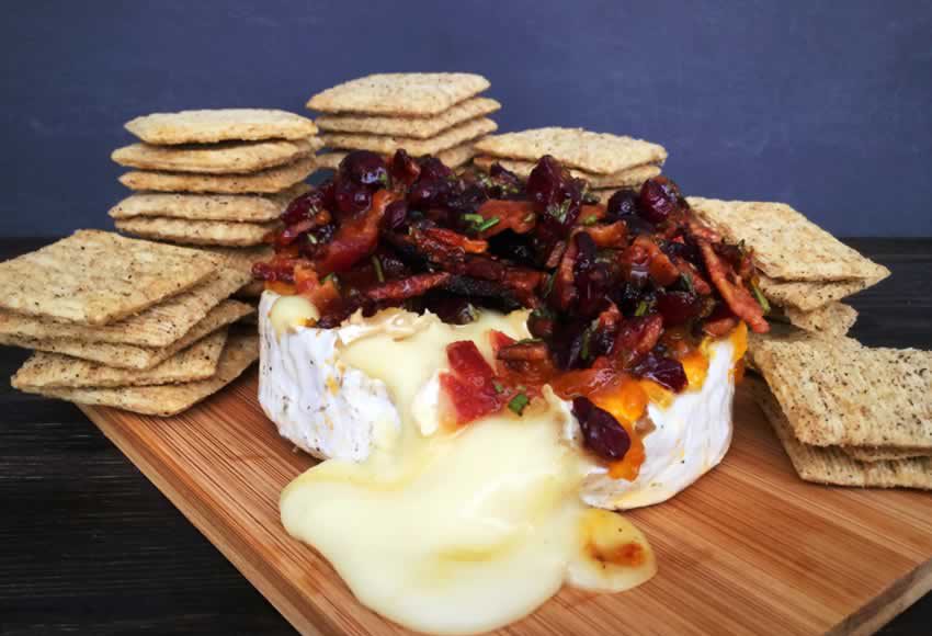 Bacon Cranberry Baked Brie