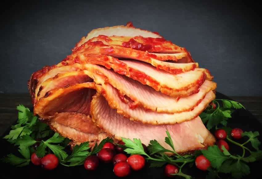 Oven-Roasted Cranberry-Dijon Glazed Ham