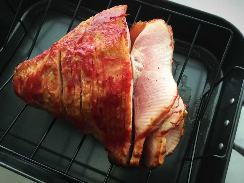 My ham started falling apart after baking for 20 minutes