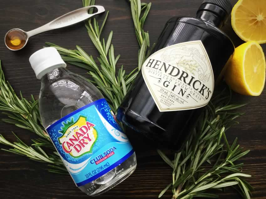 Rosemary Gin Fizz Ingredients