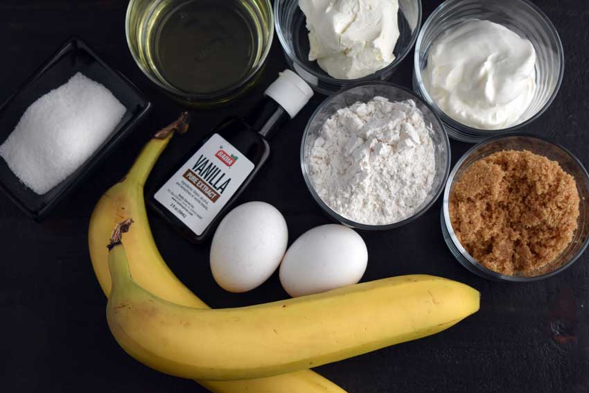Cream Cheese Banana Bread Ingredients