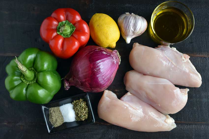 Marinated Greek Chicken Skewers Ingerdients
