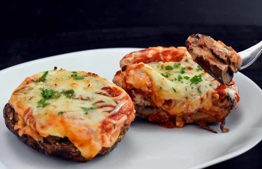 Easy Keto Lasagna Stuffed Portobello Mushrooms