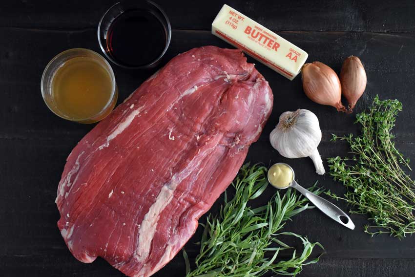 Seared Flank Steak with Shallot-Mustard Sauce Ingredients