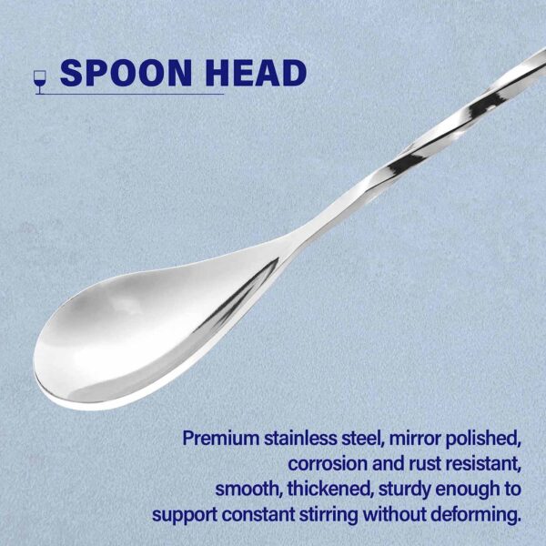 Mirror polished rust-resistant stainless steel spoon head