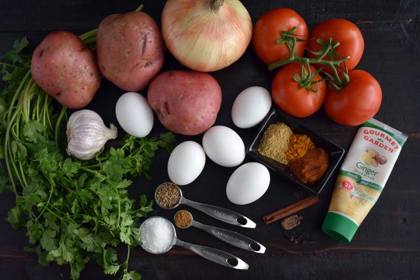 Egg & Potato Curry (Anday Aloo Ka Salan) Ingredients