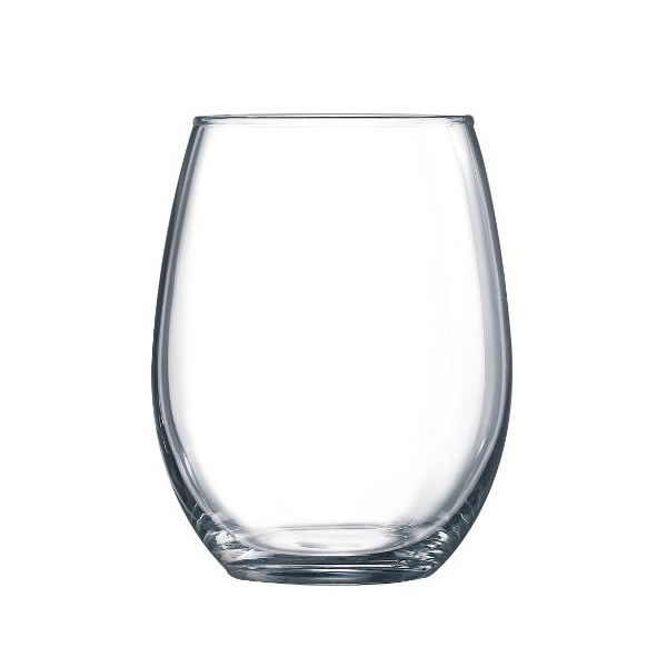 Luminarc Perfection Stemless Wine Glass (Set of 12), 15 oz, Clear