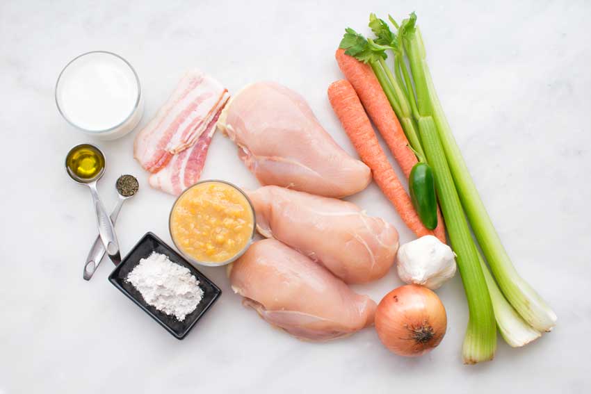 Southern Chicken and Corn Chowder Ingredients