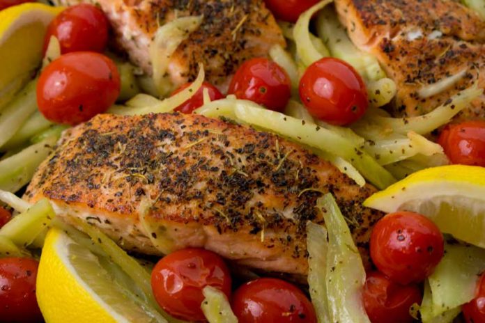 Mediterranean Salmon - Recipe Review by The Hungry Pinner
