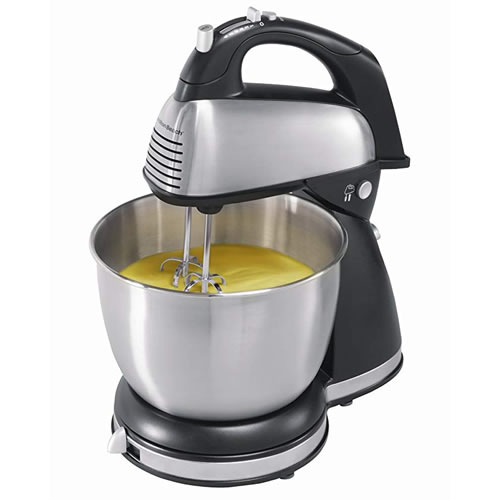 Hamilton Beach 64650 6-Speed Classic Stand Mixer, Stainless Steel