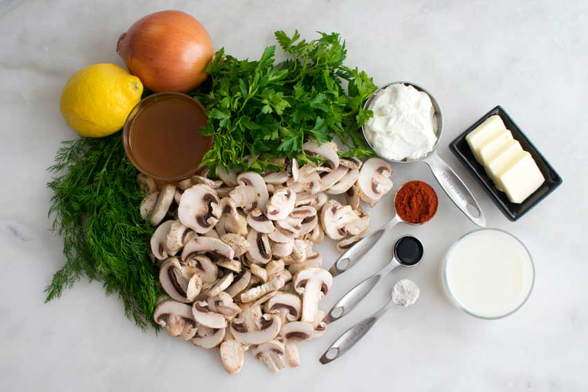 Hungarian Mushroom Soup Ingredients