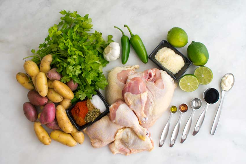 Peruvian Chicken with Green Sauce Ingredients