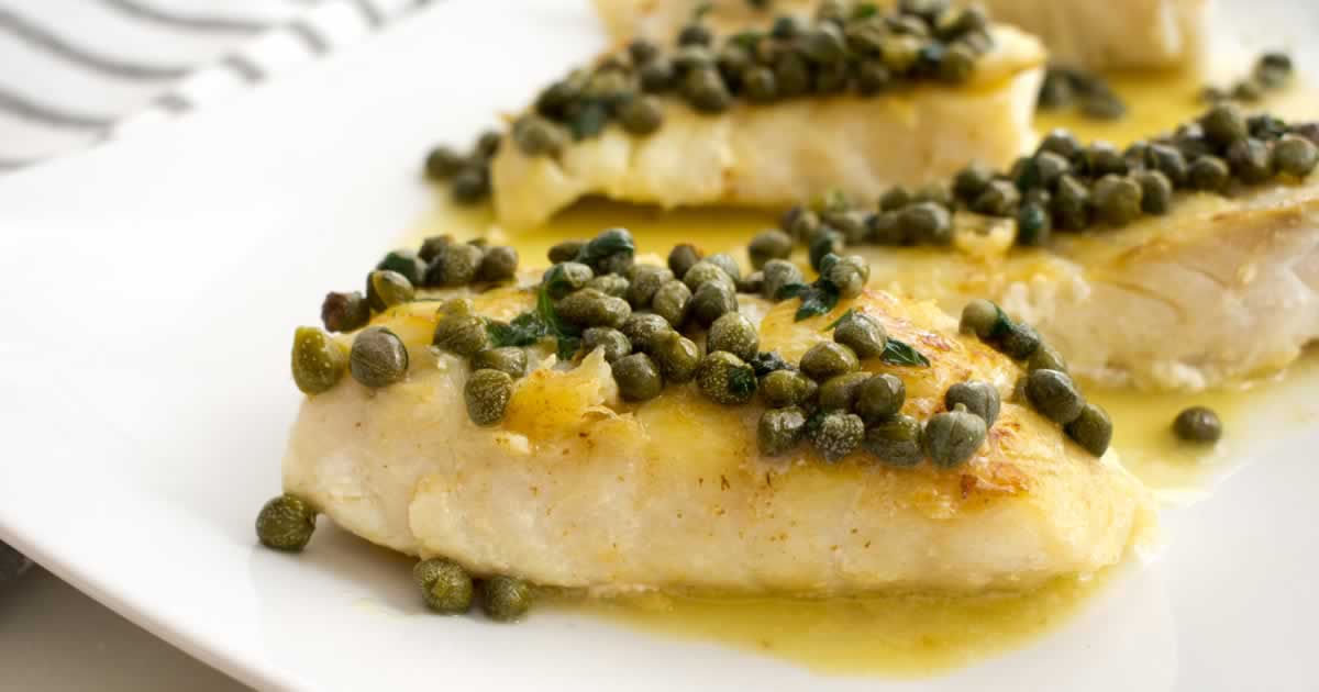 Grouper with Lemon-Caper Butter - Recipe Review by The Hungry Pinner