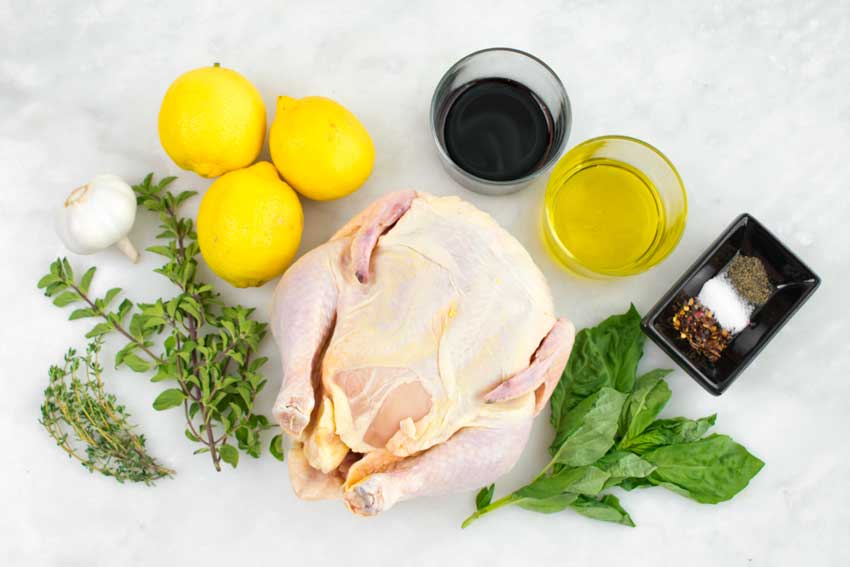 Lemon and Oregano Grilled Chicken Ingredients