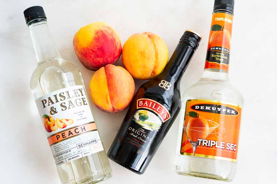 Peaches and Cream Martini Recipe Review Ingredients