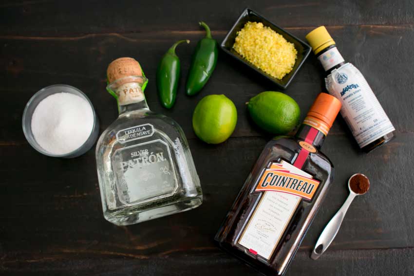 Charred Lime & Jalapeño Margaritas Ingredients