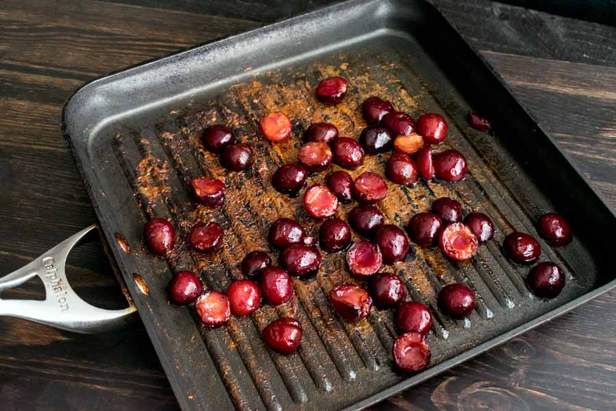 Grilling the cherries