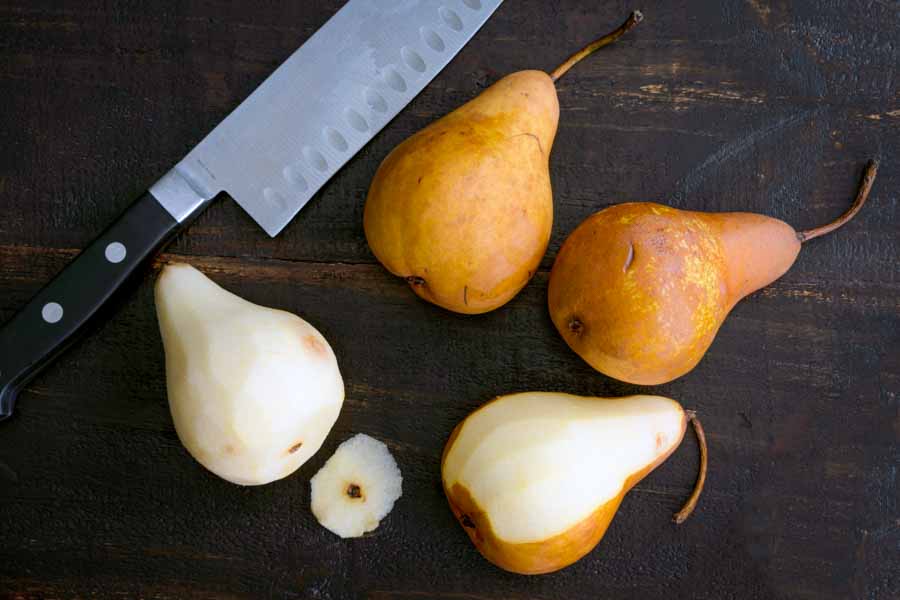 Peeling the pears