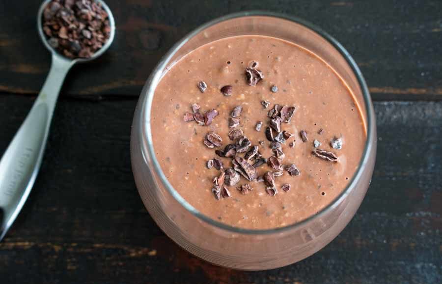 Chocolate Overnight Oatmeal Smoothie