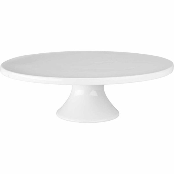 BIA Cordon Bleu 12-Inch by 3-3/4-Inch Porcelain Round Cake Stand, White