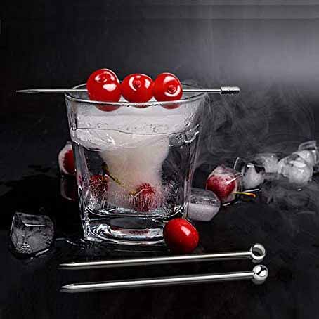 Cocktail Picks Stainless Steel Martini Picks Set Fruit Stick Cocktail Picks Perfect Olive Skewers Will Not Drown in Your Martinis, Cocktails, and Bloody Mary Set of 12
