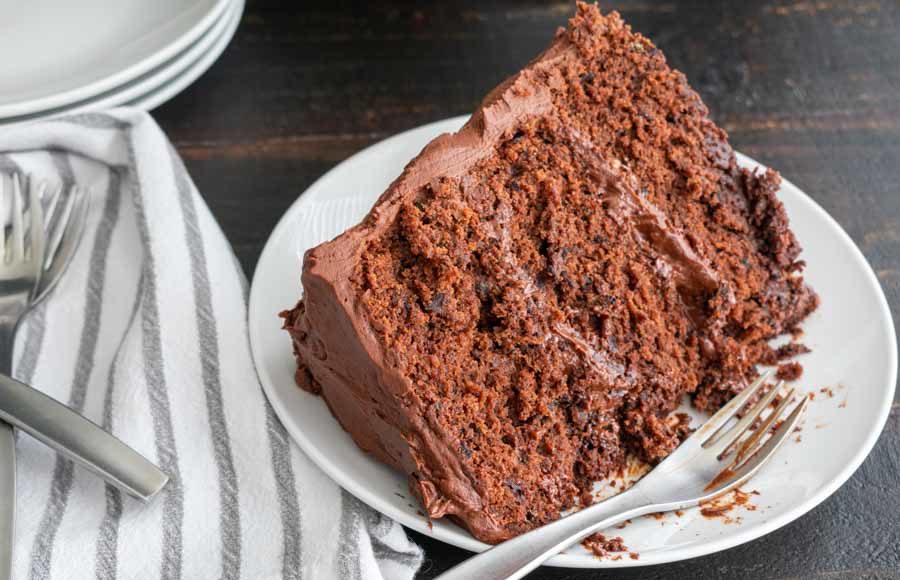 Epic Chocolate Stout Cake with Chocolate Bourbon Sour Cream Frosting