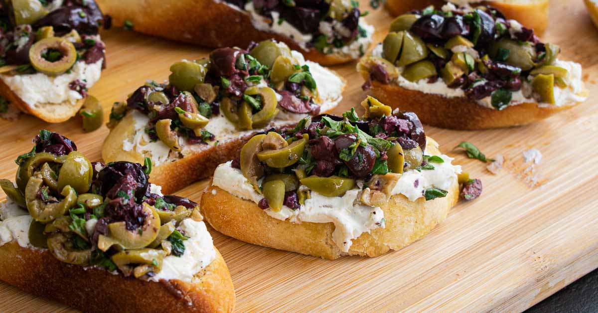 Herbed Olive Tapenade With Goat Cheese Bruschetta - Recipe Review by ...