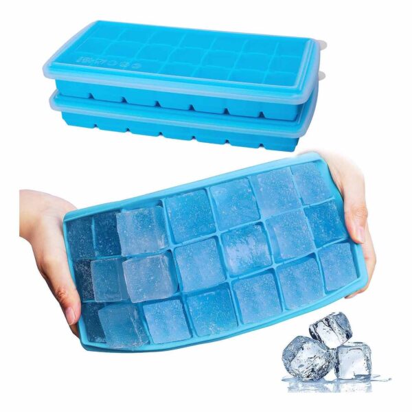 Silicone ice cube trays