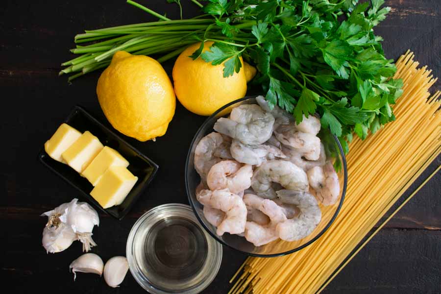 Garlic Butter Shrimp Pasta Ingredients