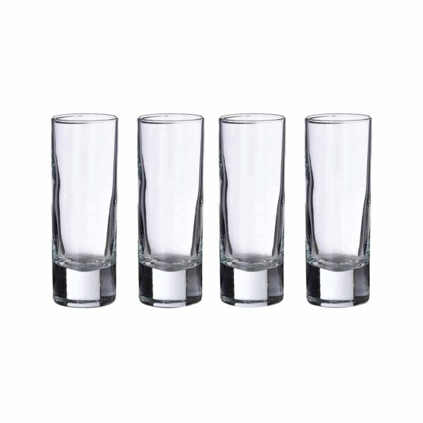 Set of 4 Tall Shot Glasses, 4", Clear