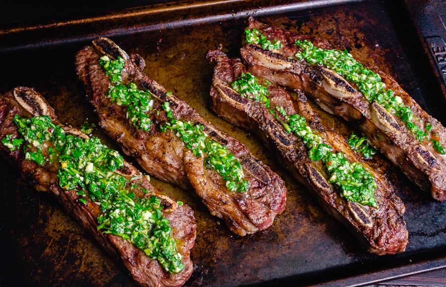 Argentinean-Style Grilled Short Ribs With Chimichurri