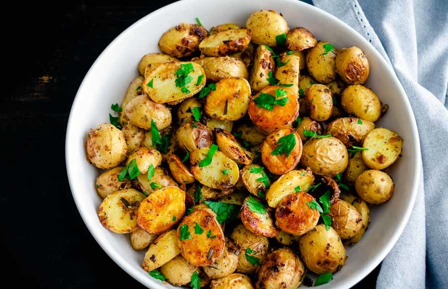 Roasted Herb Mustard Potatoes