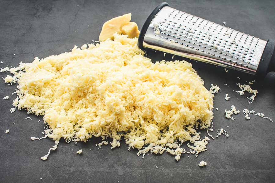 Grated Swiss cheese