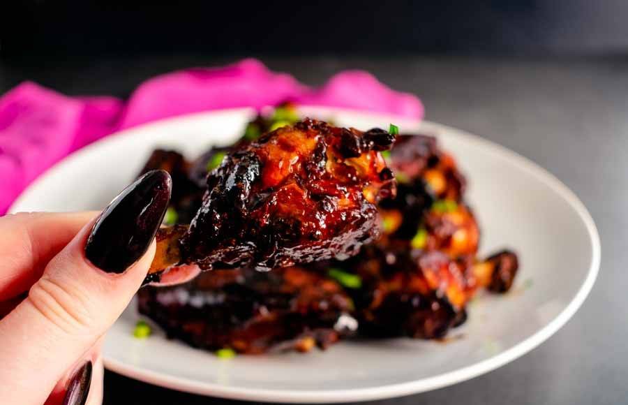 Chinese 5 Spice Chicken Wings With Soy, Balsamic Reduction Glaze