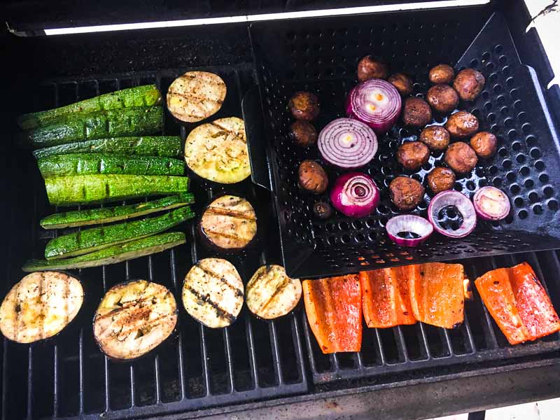 Grilling the vegetables
