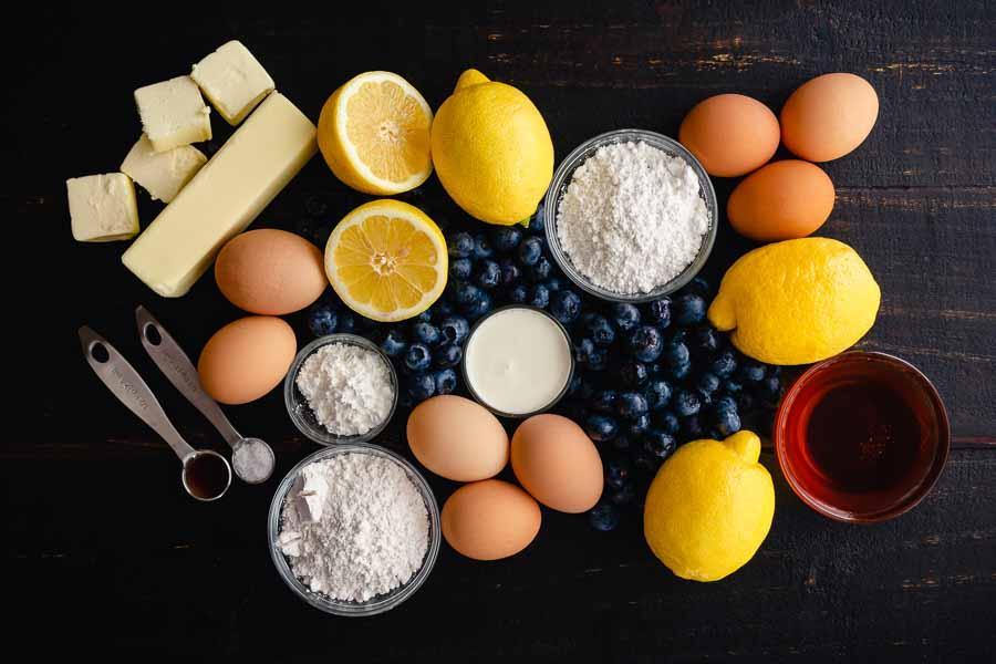 Blueberry–Lemon Curd Tart Ingredients