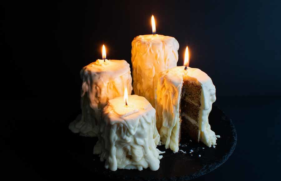 Beeswax-Infused Parsnip Candle Cakes