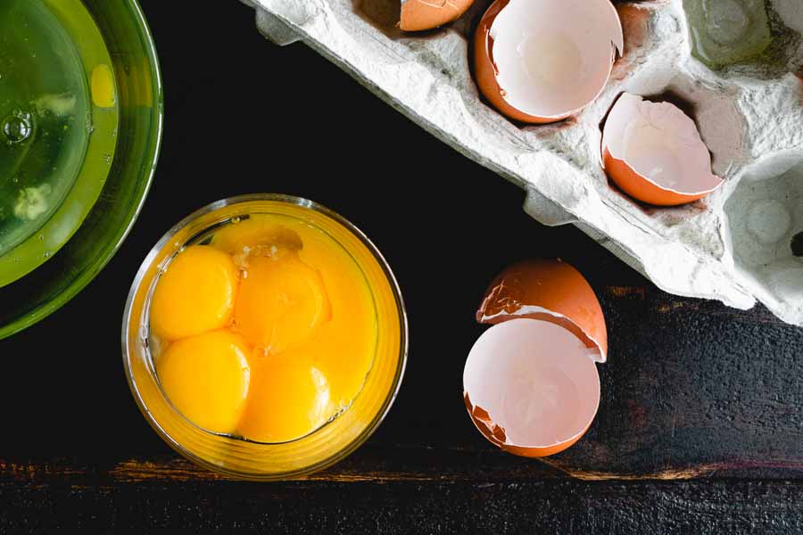 Separating the egg yolks