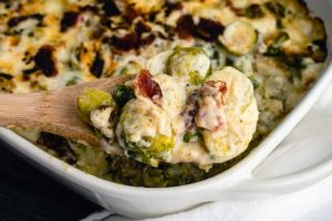 Brussels Sprouts Gratin (With Bacon)