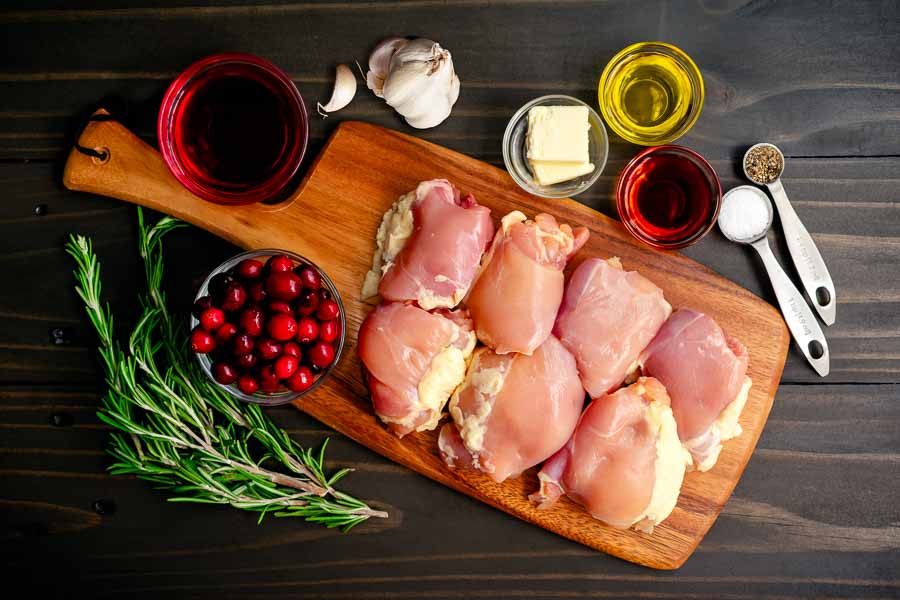 One Pan Rosemary Chicken Thighs with Cranberry Sauce Ingredients