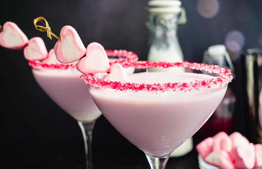 Raspberry and Chocolate Valentine Cocktail