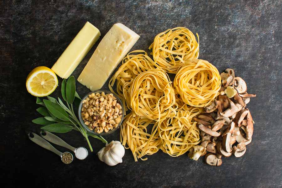 Tagliatelle with Mushrooms, Sage Butter & Toasted Hazelnuts Ingredients