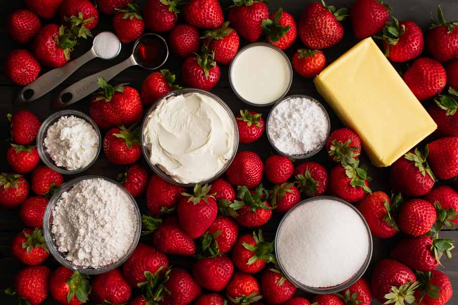 Strawberry Cream Pie Ingredients