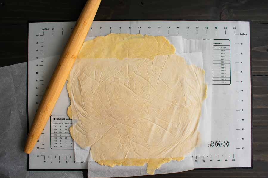 Rolling out the pie dough
