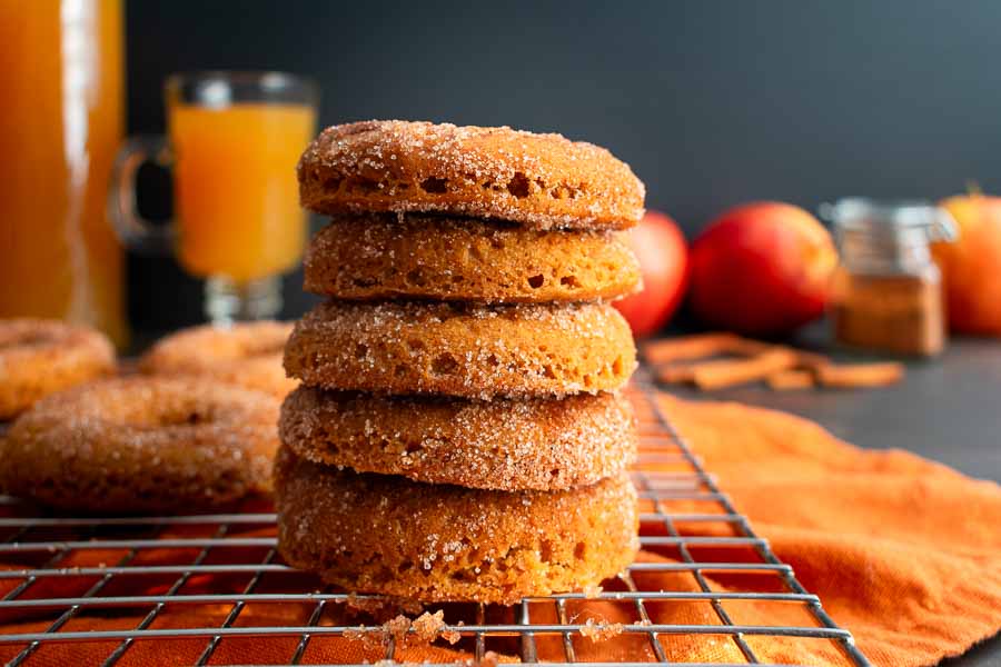 Stacked Baked Apple Cider Donuts