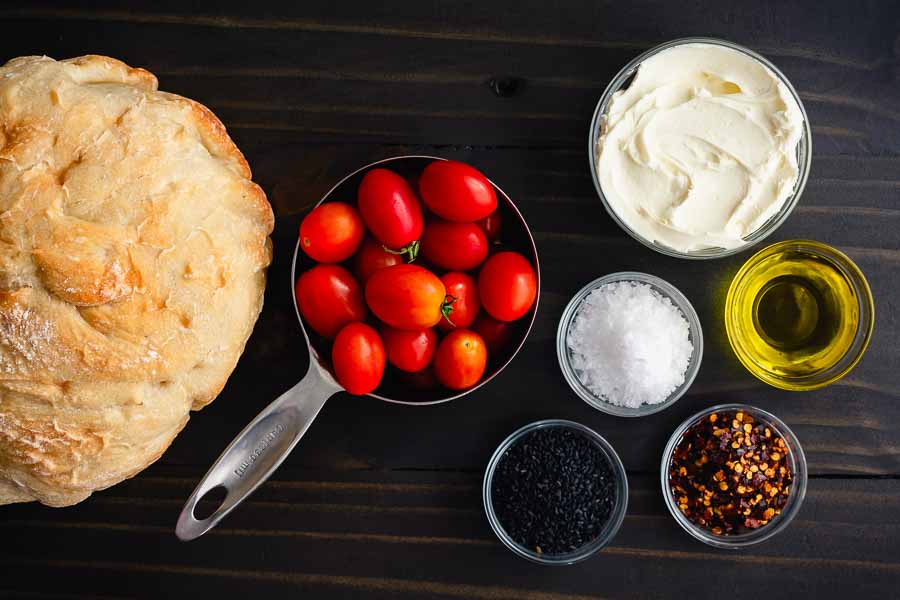 Mascarpone Toast with Burst Tomatoes Ingredients